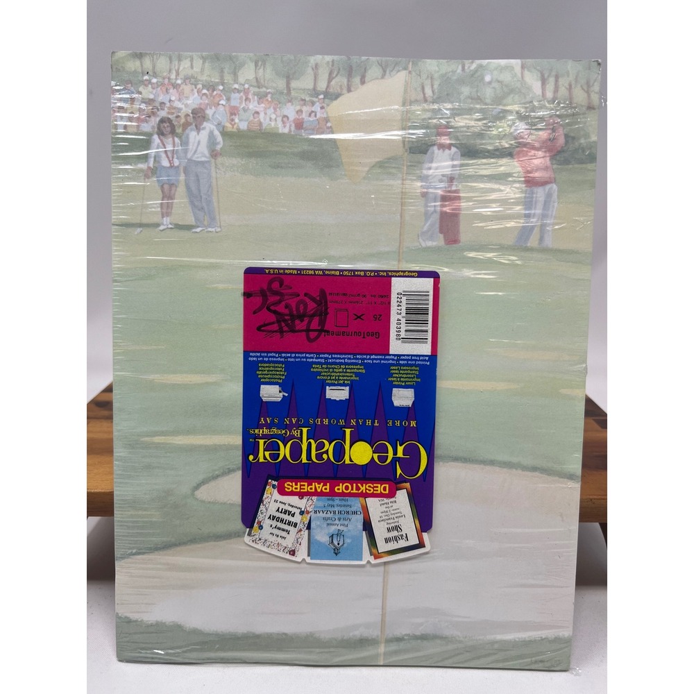 Vintage Geographics Geopaper Golf Tournament Desktop Stationery Paper USA 25 pcs